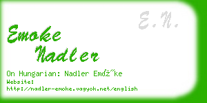 emoke nadler business card